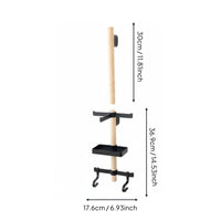 Wood Bike Gear Hanger Space Saving Biking Helmet Wall Mount for Cyclists