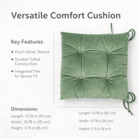 Velvet Tufted Floor Cushion, Round Meditation Seat Pad, Tatami Pouf for Bay Window, Dining Room Seating, Modern Minimalist