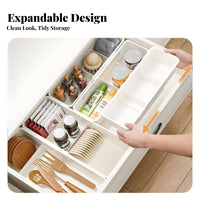Expandable Drawer Organizer Space Saving Adjustable Drawer Divider Box Easy to Clean Retractable Compartment Tray for Students, Cabinet, Bedroom, Desk