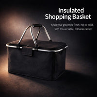 Foldable Insulated with Aluminum Lining, Large Thermal Bag for Picnic Barbecue, Lightweight Shopping Tote for Cold Storage