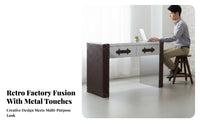 utilitarian Look Pilot design Nightstand Retro Design Bedside Cabinet Multi-Functional Accent Table Multifunctional for Apartment Dwellers, Interior Decorators, Homeowners, Small Spaces, Bedroom, Home Office, Living Room