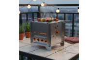 Mini Wood Combustion Burner Thickened Body Wood Combustion Heat Source-Resistant Campfire Grill for Campers, Tea