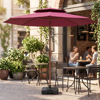 Outdoor Umbrella with Water Base Windproof Patio Umbrella with Base Heavy Duty for Homeowners, Backyard, Balcony, Poolside