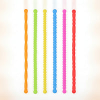 6 Pieces Bendable Silicone Sensory Stick Anxiety Relief Sensory Fidget Stick Calming Quiet Desk Toy Portable for Classroom
