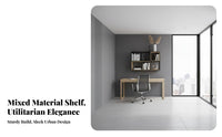warehouse Aesthetic mechanical Pipe Shelving Unit Space-Saving mechanical Pipe Shelving Multifunctional Wall-Mounted Rack Rustic Design for Homeowners, Interior Designers, Business Owners, Living Room, Kitchen, Office, Bar Area