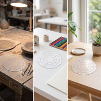 Pottery Divider with Guide Lines Translucent Ceramic Trimming Aid Transparent