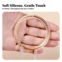Anti Scratch Bracelet Sleeve Bump Resistant Spiral Bracelet Protector Comfortable Wear Transparent Bangle Cover for Women, Girls, Gifting, Parties
