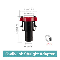 Quick-Connect Adapter with Hose Clamp Standard 3/4 Inch Quick Connect Hose Fitting Coupling Leakno-Leak Compact for Boat Owners