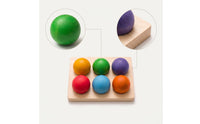 Rainbow Matching Ball Toy Educational Color Sorting Balls Game Color Matching Toy Sensory Ball Sorting Game Child-Centered