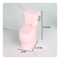Realistic Design 1:12 Scale Toilet Pretend Play Toy Accessory Movable Lid for Miniature Scene