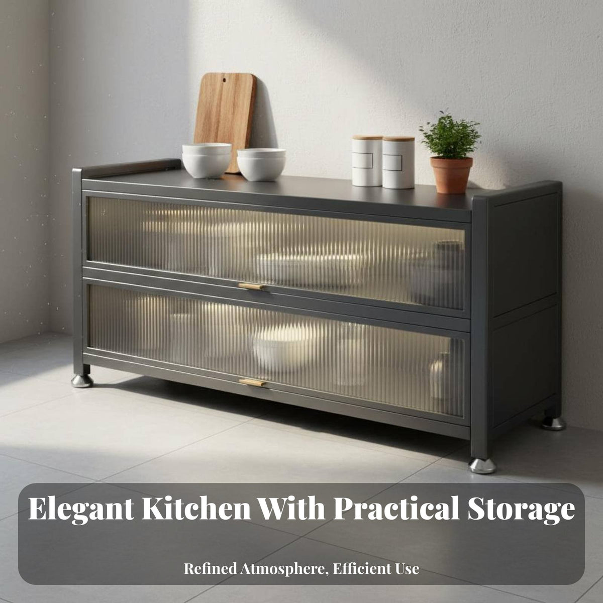 Microwave Oven Stand with Storage Multifunctional Microwave Stand with Storage Large Capacity Multi-Layer Kitchen Cabinet for Homeowners, Dining Room
