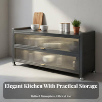 Microwave Oven Stand with Storage Multifunctional Microwave Stand with Storage Large Capacity Multi-Layer Kitchen Cabinet for Homeowners, Dining Room