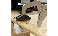 Quick Release Lever Handheld Fret Press Adjustable Neck Support Radius Fret Press Kit Steel Construction Handheld Fretting Tool Interchangeable Cauls for Luthiers, String Instrument Maintenance