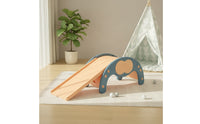 Child-Safe Climbing Arch with Mat Compact Climbing Frame with Slide Long-Lasting Wooden Play Gym Easy to Assemble for Toddlers, Living Room