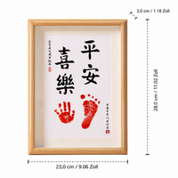 Newborn Picture Frame, Hand and Footprint Kit for Babies, Wooden Frame with Ink Pad, Gift for Expecting Parents