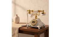 Ornate Vintage Button Phone Decorative Prop Desk Phone Eye-Catching for Collectors, Living Room, Office, Photo Studio