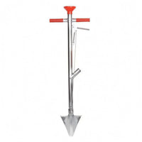 Flexible Hose Point Seeding Shovel T-Handle Fertilizing Shovel Pointed Head Hand Planting Tool Long Shaft for Farmers, Gardeners, Farmland, Garden Area