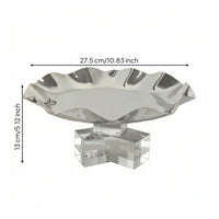Decorative Tray with Base Sculptural Centerpiece Tray Simple Tabletop Ornament for Living Room