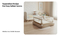 Anti-Fall Protection Baby Bed Guard Breathable Mesh Baby Bed Reinforced Structure Bedside Safety Barrier Universal Fit for Infants, Toddlers, Children, Nursery, Bedroom, Home
