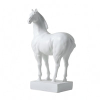 Standing Horse Figurine Rectangular Base Standing Horse Statue Indoor