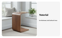 C-Shaped Side Table Movable C Shaped Side Table Space-Saving for Apartment Dwellers, Students, Bay Window, Small Areas, Home Office