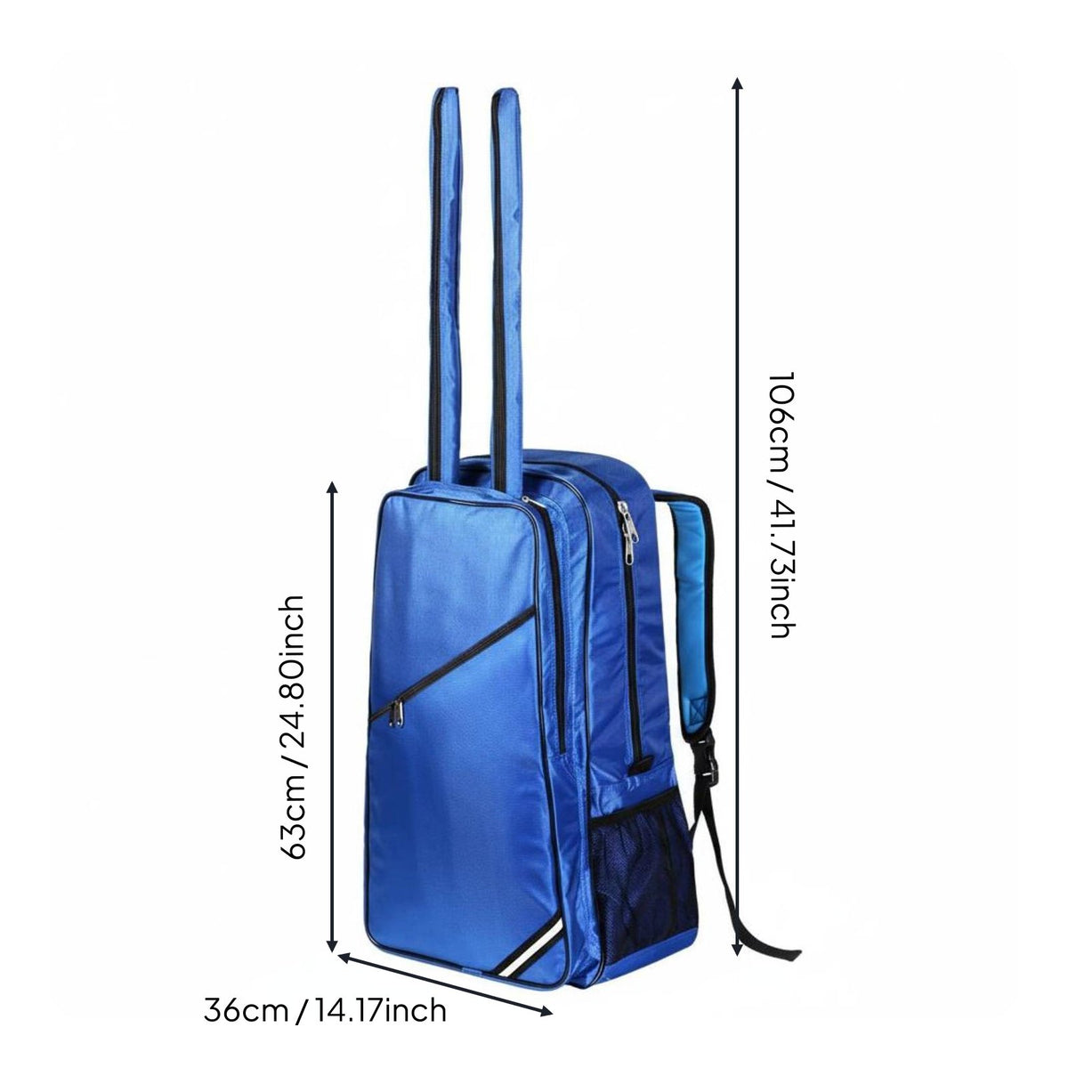 Holds 2 Swords Double Blade Fencing Bag Large Capacity Epee Foil Cutlass Bag Side Mesh Pocket for Fencers, Adults, Competitions, Training