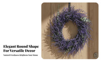 Artificial Greenery Wreath Ready to Hang Artificial Wreath Lifelike Hanging Floral Arrangement for Homeowners, Event Planners, Porch, Wedding, Window