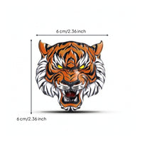 3D Tiger Head Emblem Self-Adhesive Tiger Head Badge Peel and Stick for Fuel Tank