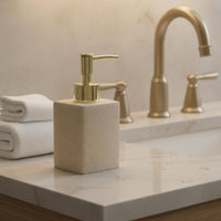 Marble Pattern Soap Dispenser Long-Lasting Marble Soap Dispenser Square Lotion Pump Bottle Easy to Clean for Hotel