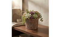 Wooden Planter Bucket Wood Plant Pot Decorative Storage Garden Decoration