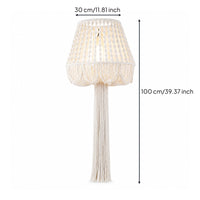 Boho Lampshade with Tassel Bohemian Macrame Lampshade Macrame Lamp Shade Textured Tassel Lamp Shade Cotton Rope for Bedroom