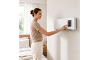 White Wall-Mounted Air Heater Display Wall Mounted Heater Rounded-Corner Home Heating