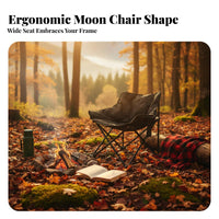 Keeps You Warm Padded Moon Chair Foldable Moon bowl Chair Ergonomic Shape Folding Seat Includes Carry Bag for Campers, Families, Anglers, Camping, Outdoors, outdoor meals, rearyard