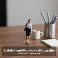 1:64 Scale People Figure Multiple Poses Miniature Business Person Figure Scale Model Office Worker Assorted Styles for Hobbyists
