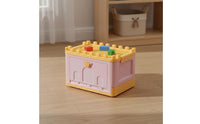 Kids Toy Storage Box Large Capacity Front Opening Toy Bin Dustproof Lid Foldable Kids Organizer for Young Children, Playroom, Nursery