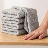 Fish Scale Microfibre Cloth, 25cm Magic Wipe for Glass Panes and Mirrors, Textured Cleaning Cloths with Lace-Trimmed Edges