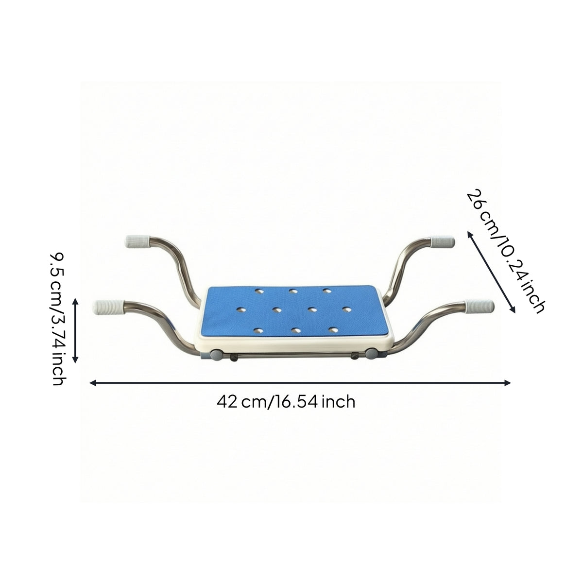 Bathtub Seat Board Adjustable Cushioned Bath Board Bath Seat with Handles Heavy Duty Non-Slip for Elderly, Home Care