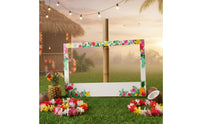 Hawaiian Photo Backdrop Frame Easy to Assemble Hawaiian Photo Backdrop Props Kit Lightweight and Portable Event Supplies for Birthday