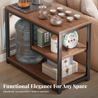 Space-Saving Multi-Tier Tea Console Compact Design Side Table Sturdy Construction Storage Rack Stable Structure for Apartment Dwellers, Homeowners, Interior Decorators, Living Room, Behind Sofa, Entryway, Home Office