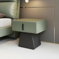 Modern Minimalist Nightstand with Storage Luxury Aesthetic Single-Drawer Pedestal Cabinet Compact Size Bedside Table Sturdy Construction for Homeowners, Apartment Dwellers, Students, Guest Room, Hotel, Entryway, Office