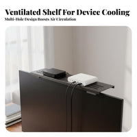 No-Drill Installation Set Top Box Holder Space Saving Monitor Top Storage Shelf Easy to Install Router Screen Mount Multifunctional