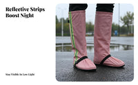 Waterproof Shoe Covers Thickened Oxford Cloth High-Tall Rain Boot Covers Wear-Resistant Reusable Overshoes for Cyclists, Rainy Days