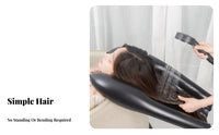 Inflatable Hair Washing Basin Comfortable Neck Support Inflatable Shampoo Basin Easy to Inflate Bedside Hair Washing Sink for Elderly, Bed