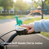 Kids Cycle Alert Piercing and Clear Sound Dinosaur Bike Alert Kids Bike Alert Decorative Easy to Install for Boys, Scooters