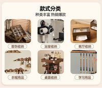 Large Capacity Wooden Jewelry Storage Box with Dustproof Design