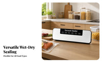 Dry and Wet Foods Vacuum Sealing Machine English Control Panel Countertop Vacuum Sealer