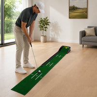 New Golf Putting Mat with Two Holes and Sand Bunker, Indoor Office Putting Trainer