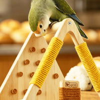 Tabletop Bird Stand Compact Wooden Parrot Stand Tabletop Bird Perch Stable Indoor for Parrots