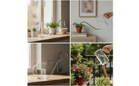 Transparent Watering Can with Long Spout Graduated Plant Watering Can Easy to Fill Vessel Ergonomic for Windowsill