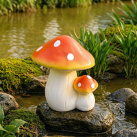 Mushrooms Garden Ornament Simulated Mushrooms Statue Cute for Courtyard